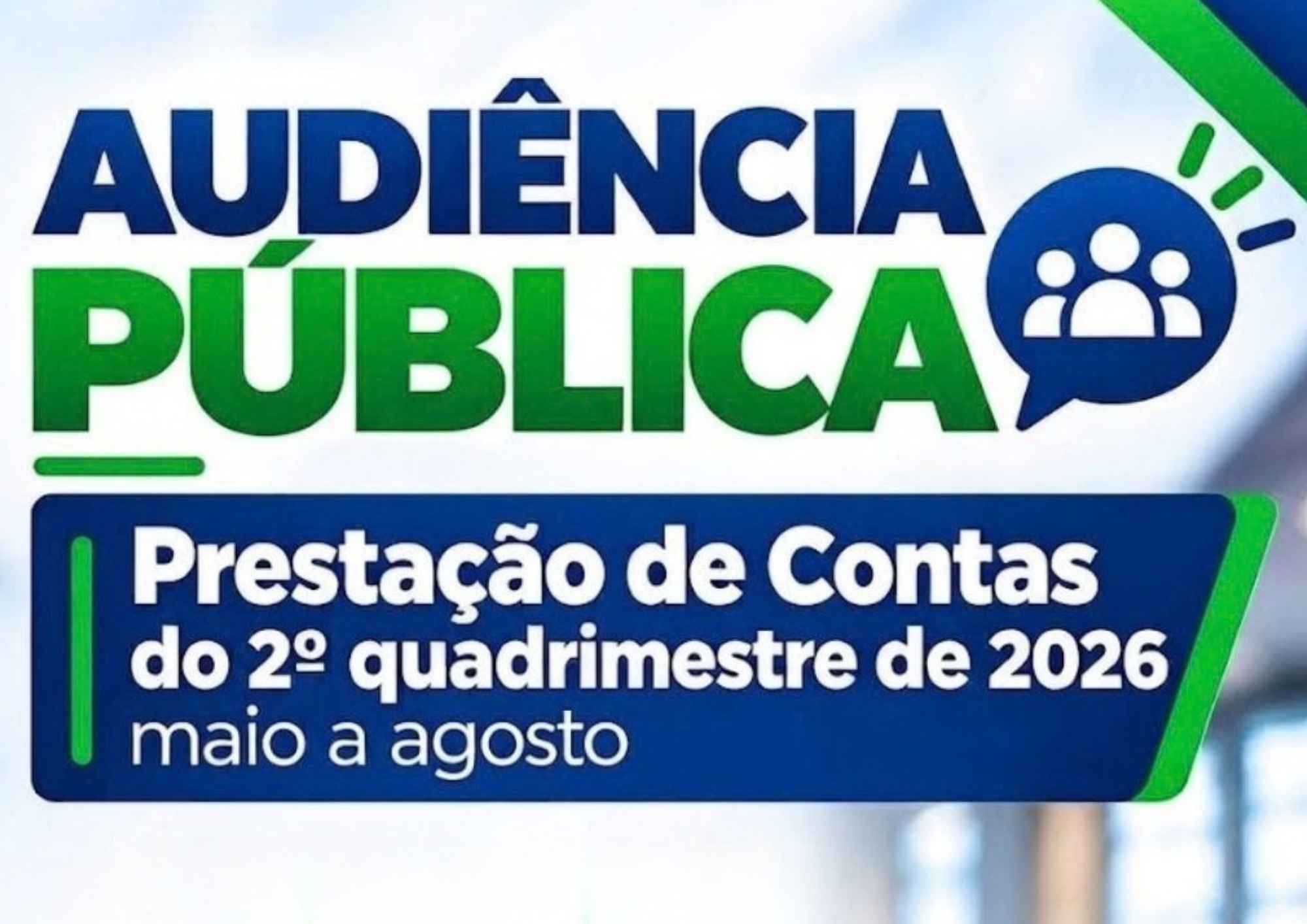 Câmara realizará audiência pública para prestação de contas do 2º quadrimestre de 2026